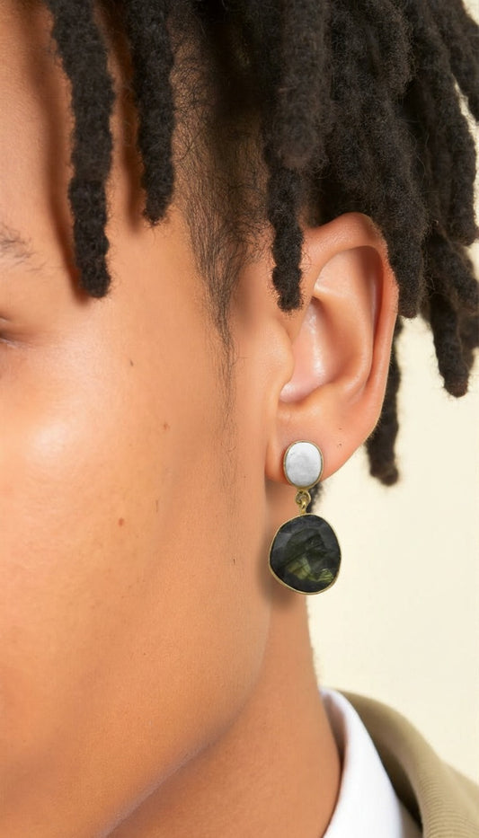 Azure Cascade Tiered Statement Earrings