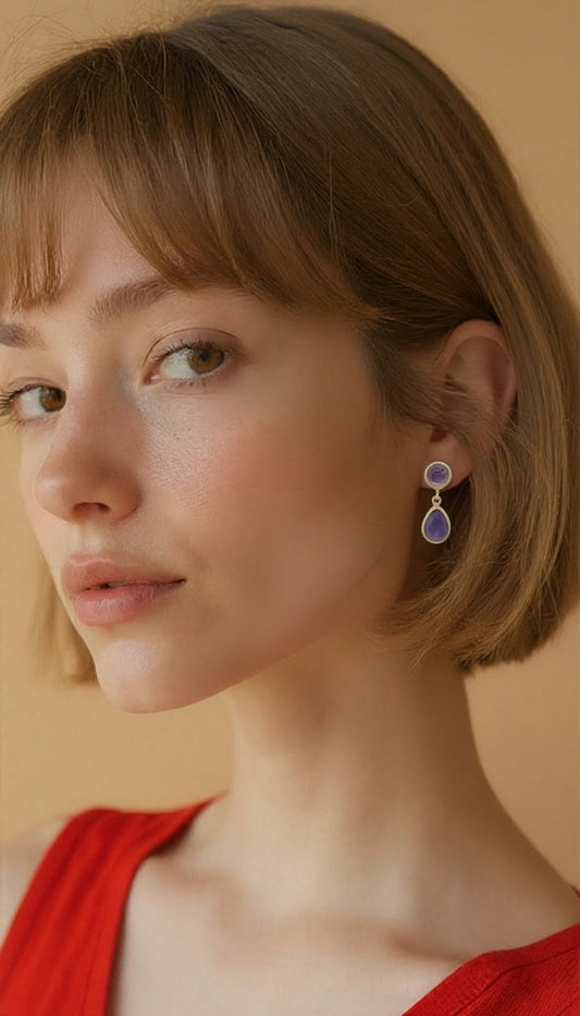 Cerulean Cascade Multi-Gemstone Drop Earrings