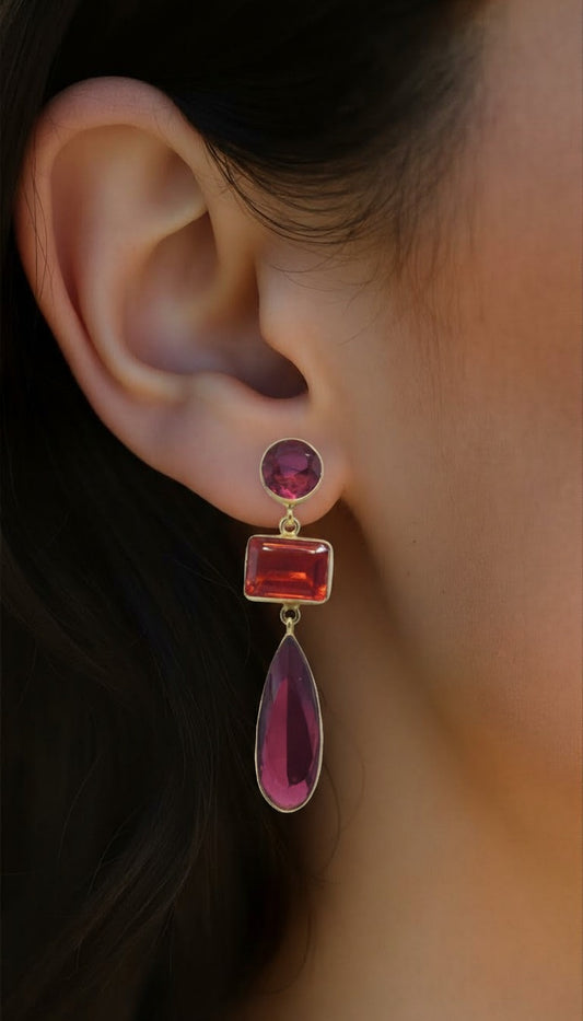 Nightshade Tassel | Amethyst Druzy & Hand-Strung Beaded Fringe Earrings