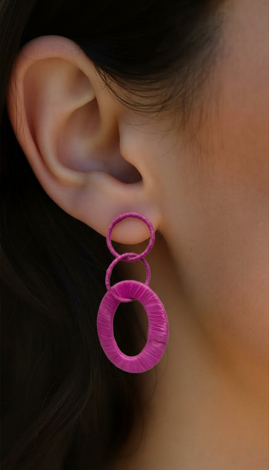 The Magenta Bloom Triple-Link Wrapped Drops