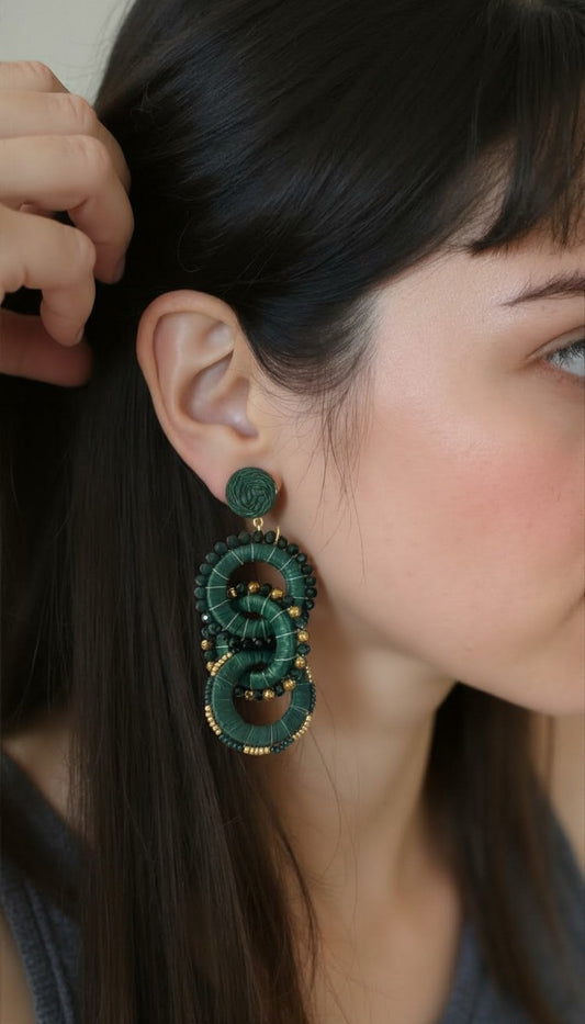 The Emerald Muse Triple-Link Statement Drops