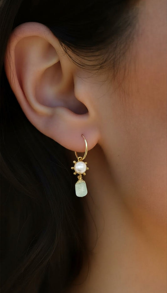 Regency Totem | Triple Gemstone & Seed Pearl Statement Drops