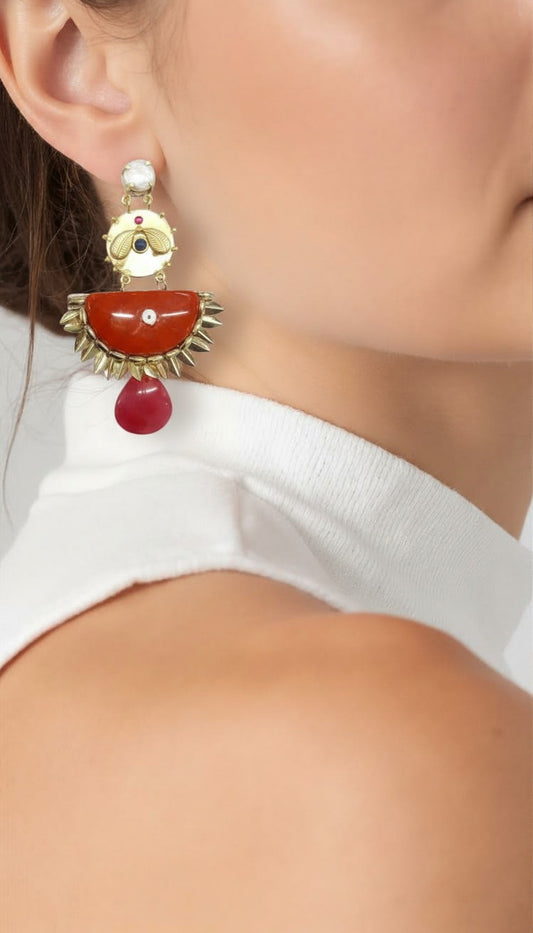 Sedona Sunset Geometric Chandelier Earrings