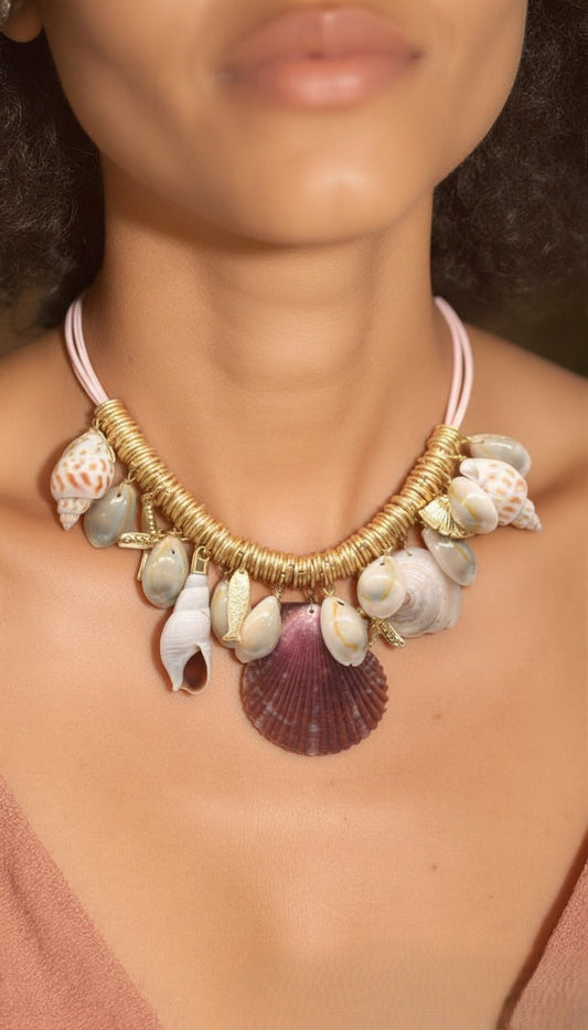 Ocean Treasure Shell Statement Necklace